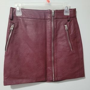 Faux Leather Skirt